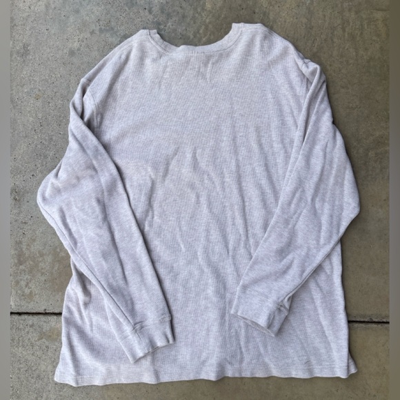 LL Bean Sweater Men's XXLarge white Long Sleeve Crew Neck 100% Cotton - Picture 3 of 4